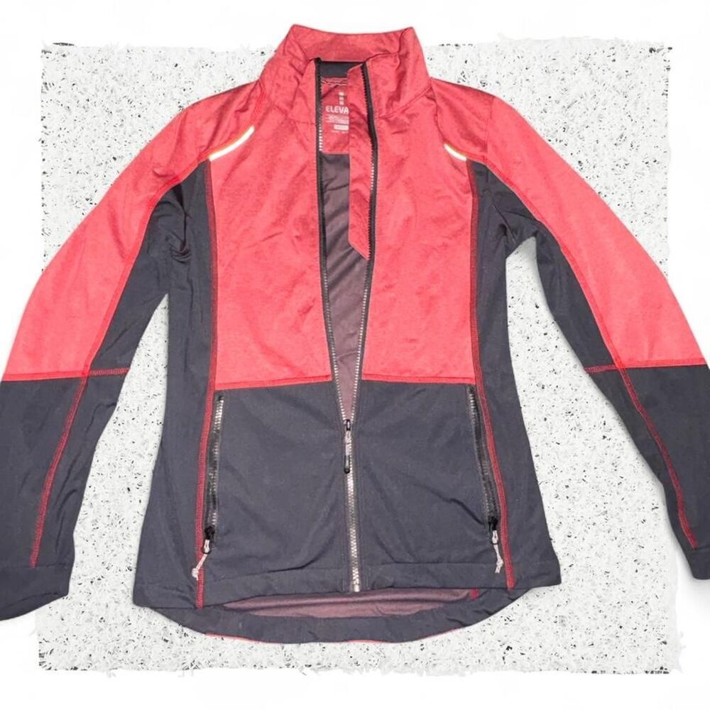 Women’s UPS Red and black windbreaker jacket with zipper pockets. Size: XS